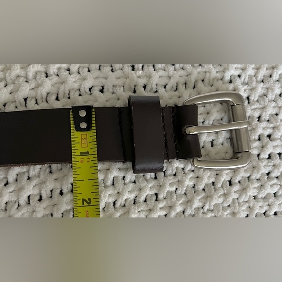 Unisex Dark Brown Leather Thick Braid Belt; Size M/L (Approx. 38” Total Length) - Picture 8 of 9